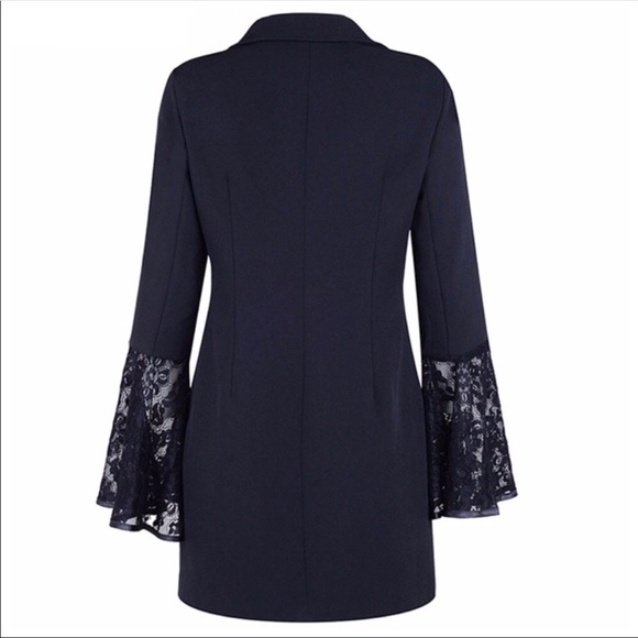 Black Dramatic Bell Sleeve Dress Jacket - Picture 5 of 10